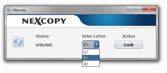 Nexcopy GUI software to make USB read only