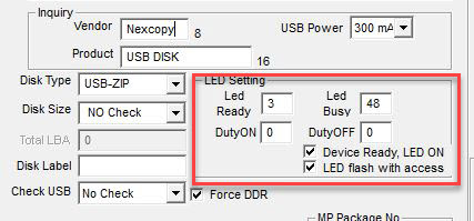 Unidad flash USB con luz de actividad, configuración