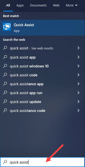 Quick Assist is TeamViewer alternatief, download screenshot