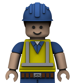 Construction worker themed USB drive