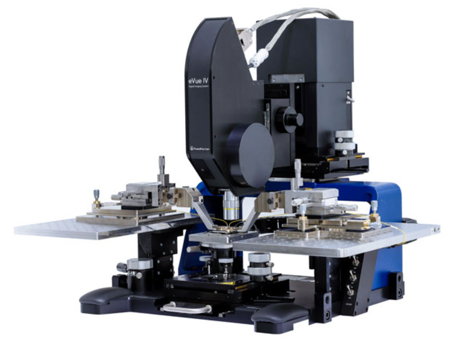 Automated wafer probe station testing NAND dies
