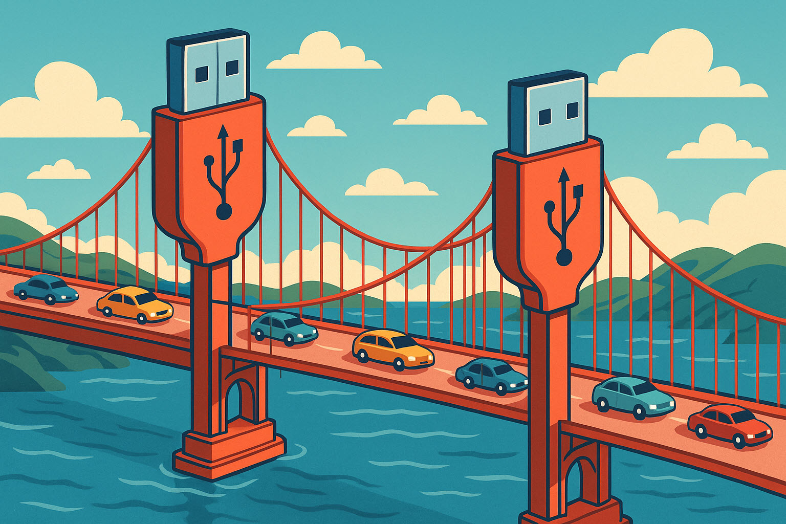 Universal Bootable USB Flash Drive Illustration