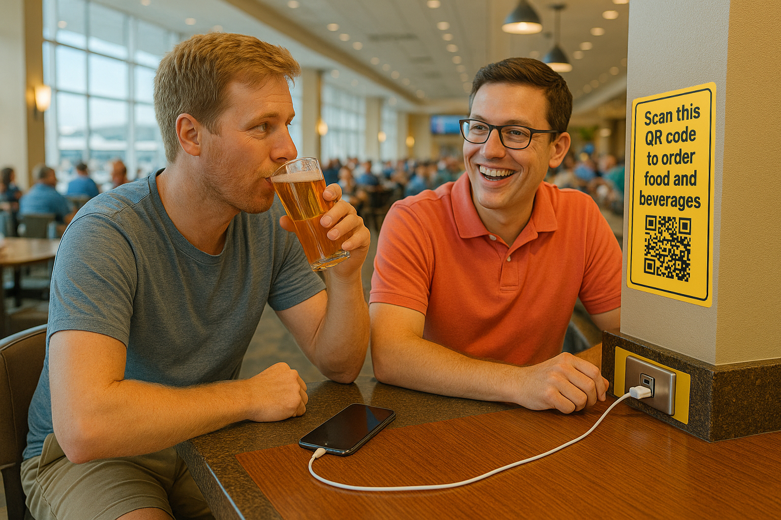 Airport USB charging is okay — no juice jacking