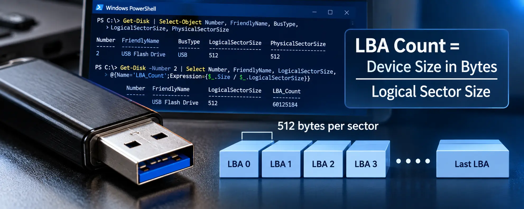 Learn: Relationship between LBA, Sector Size, and Storage Capacity